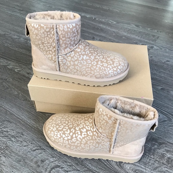 UGG Shoes - Ugg classic mini snow leopard boot